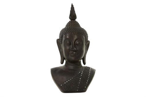 Polystone Buddha Bust Sculpture - Home Decor