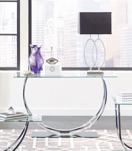 48" Contemporary Chrome Console Table