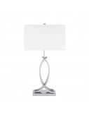 Unity in Chrome Table Lamp - 1 Lighting Settings 27 inch - USB Charger