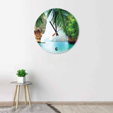 Phi Phi Island Round Acrylic Wall Clock