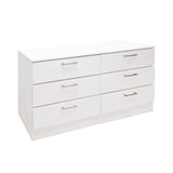 White Lacquer - 6 Drawers Dresser