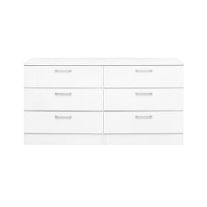 White Lacquer - 6 Drawers Dresser