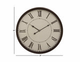 Metal White and Black Wall Clock