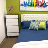 Walnut Veneer Chest with 6 Drawers