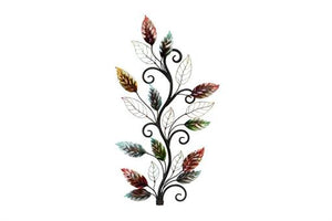 Metal Art - Multi Colored Traditional Leaves Wall Decor - 1" x 20" x 36"