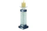 15"H Glam Pedestal Glass Candle Holder - Home Decor