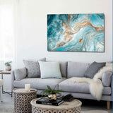 Tempered Glass Art - Blue Vibrant Wall Art Decor