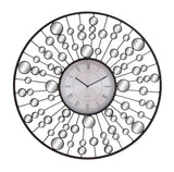 Black Metal Glam Abstract Wall Clock - 26" x 2" x 26"