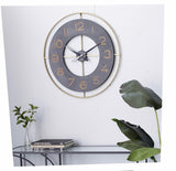 Large Round Black and Gold Wall Clock