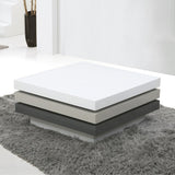 Swivel Coffee Table in White and Grey High Gloss