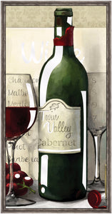 Valley Wine Panel with Mirror Cut-Outs - Wall Art Decor