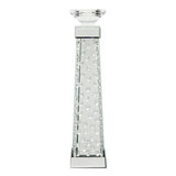 18" Glam Pedestal Glass Candle Holder - Home Decor