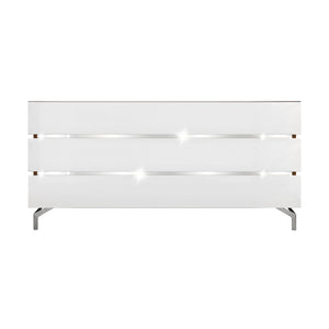 Black Melamine and White - 3 Drawers Dresser