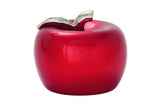 9" Ceramic Red Apple Sculpture - Home Decor