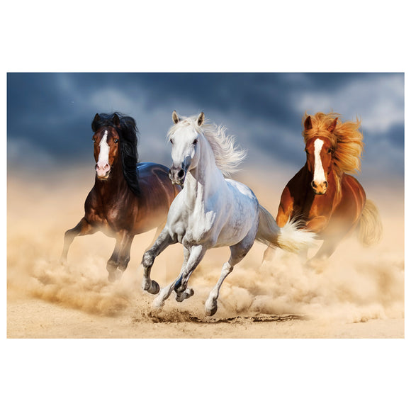 Tempered Glass Art - Horses on the Run Wall Art Decor