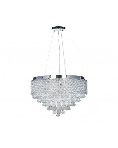 Cinderella  Crystal Round  Chandelier // 12 LIGHT