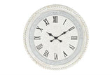 White Wood Farmhouse Vintage Wall Clock - 22" x 1" x 22"