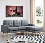 Tempered Glass Art - Wine And Cheese Wall Art Decor