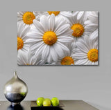 Tempered Glass Art - White Flowers Fine Wall Art Decor