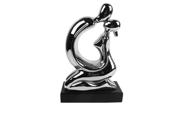 Silver Couple Sculpture - Home Decor