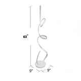 Amsterdam Floor Lamp - LED Lighting - Silver Aluminum 63 inch