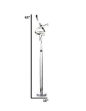 Hamburg Floor Lamp - LED Lighting - Silver Aluminum  62 inch