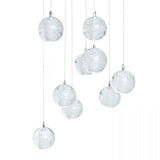 Sparkling Spheres Chandelier - 9 LED Lighting - Crystal and Chrome Metal