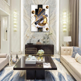 Tempered Glass Art - Golden Splash Wall Art Decor