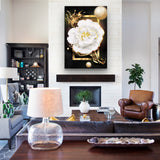 Acrylic Art - White Rose Wall Art Decor