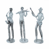 3pc Silver Standing Musicians - Home Decor