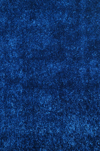 Modern Blue Spaghetti Shag Area Rug