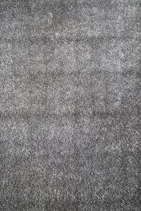 Modern Gray Spaghetti Shag Area Rug