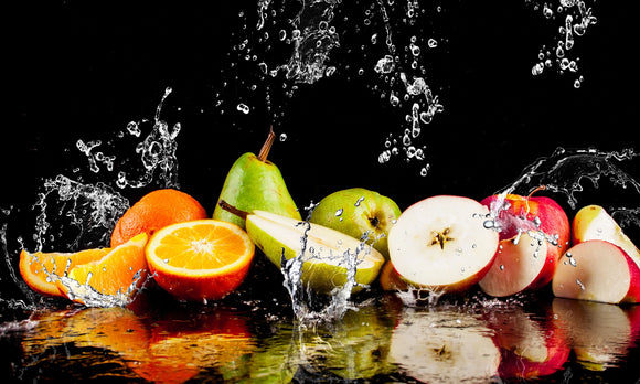 Tempered Glass Art - Fruits Splashing Wall Art Decor