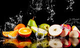 Tempered Glass Art - Fruits Splashing Wall Art Decor