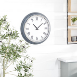 Copy of White Metal Farmhouse Wall Clock - 23" x 3" x 23"