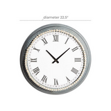 Copy of White Metal Farmhouse Wall Clock - 23" x 3" x 23"