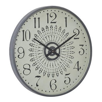 Grey Metal Farmhouse Wall Clock - 28