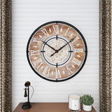 Brown Metal Farmhouse Vintage Wall Clock - 34" x 3" x 34"