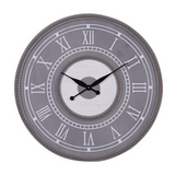 Grey Resin Farmhouse Wall Clock -  30" x 2" x 30"