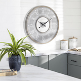 Grey Resin Farmhouse Wall Clock -  30" x 2" x 30"