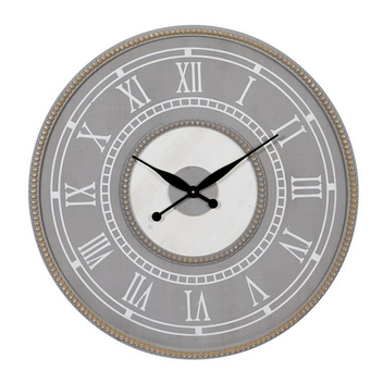 Grey Resin Farmhouse Wall Clock -  30