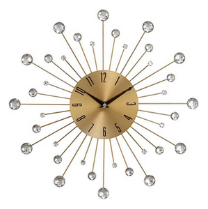 Gold Metal Glam Wall Clock - 15" x 1" x 15"