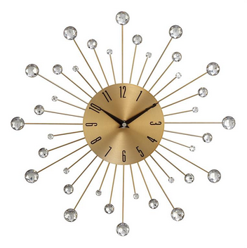 Gold Metal Glam Wall Clock - 15