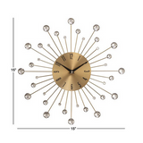 Copy of Gold Metal Glam Wall Clock - 15" x 1" x 15"