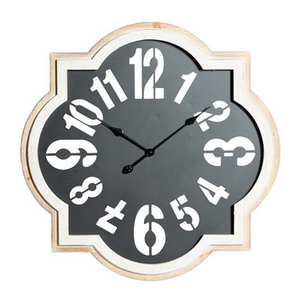 Black Metal Farmhouse Wall Clock - 32" x 2" x 32"