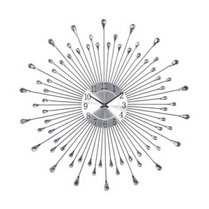 Silver Metal Modern Wall Clock - 23" x 2" x 23"