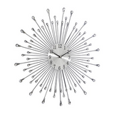 Silver Metal Modern Wall Clock - 23" x 2" x 23"