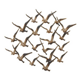 Copy of Metal Art - Gold Metal Coastal Birds Wall Decor - 48" x 2" x 27"