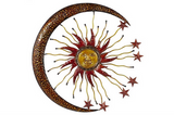 Metal Art - Gold Metal Rustic Stars Wall Decor - 36" x 1" x 36"