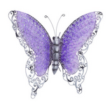 Copy of Metal Art - Purple Metal Eclectic Butterfly Wall Decor - 21" x 3" x 16"